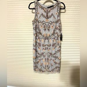 NWT Adrianna Papell Beaded Knee Length Dress 10